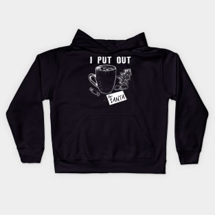 I Put Out For Santa Funny Christmas Cookies And Milk Kids Hoodie